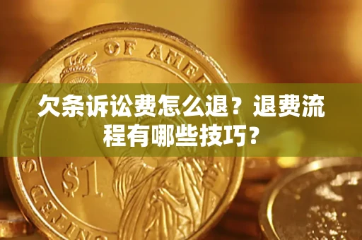北京欠条诉讼费怎么退？退费流程有哪些技巧？