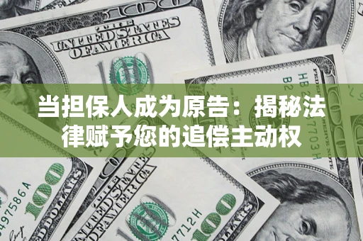 北京当担保人成为原告：揭秘法律赋予您的追偿主动权